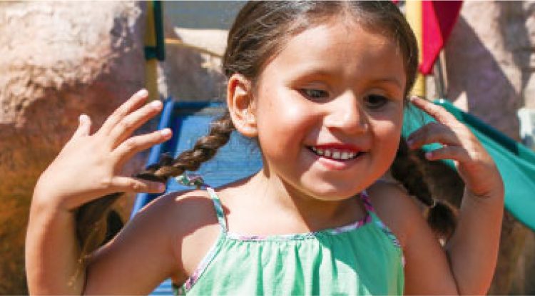 Girl playing at the park