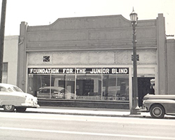 The front of Junior Blind's building when it first opened in 1953