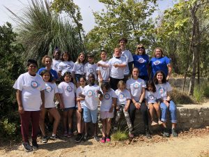 Group photo of campers smiling 