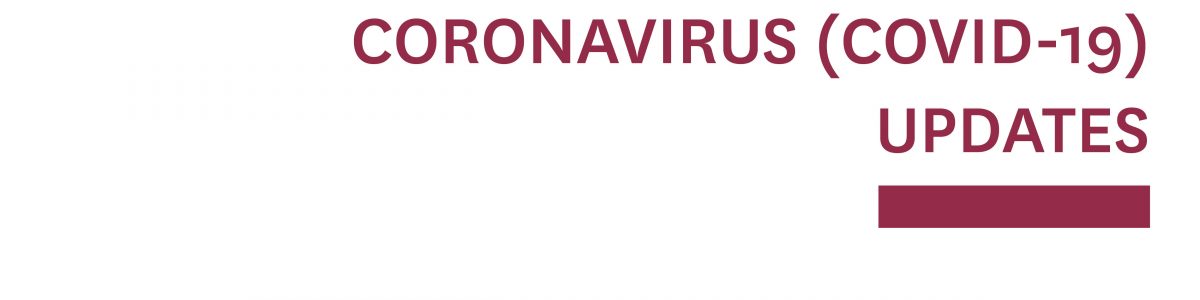 coronavirus update text banner