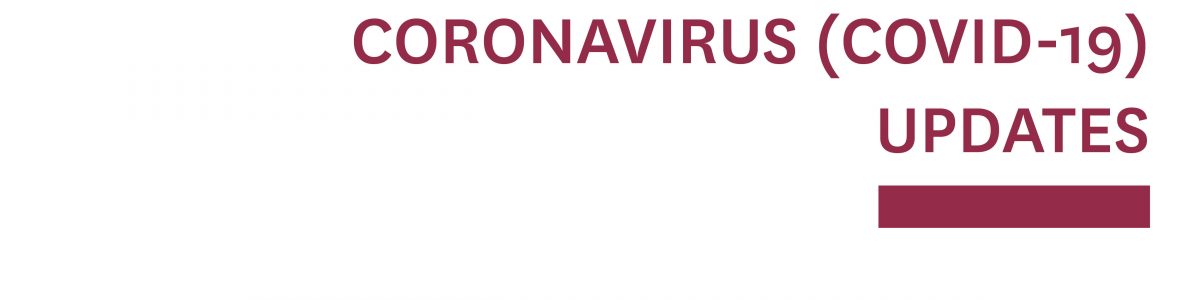 coronavirus update text banner