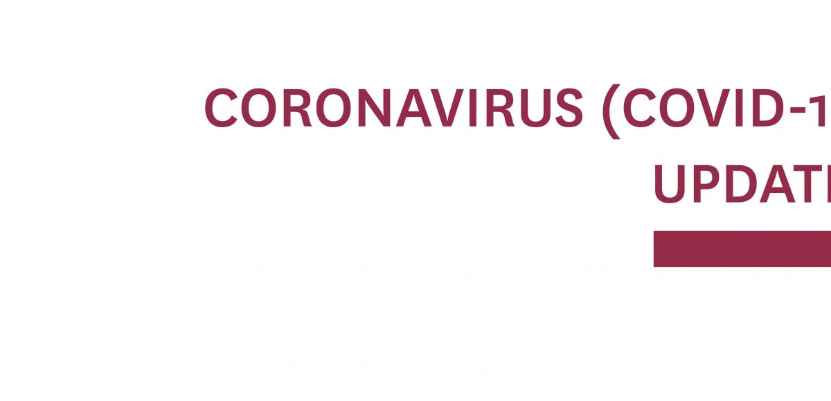 coronavirus update text banner